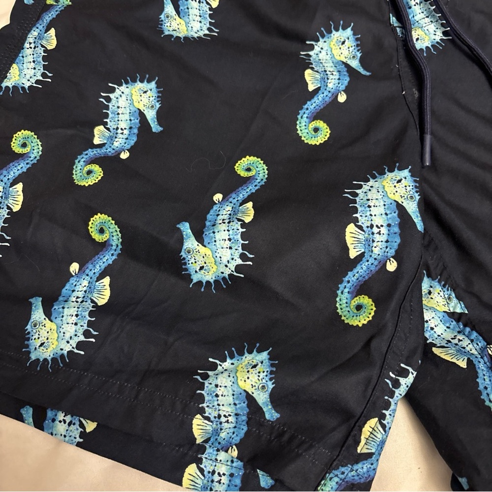 NEW Spicy Tuna Board Shorts Mens Large Swim Trunks Surf Beach Bright Seahorse - Picture 3 of 10